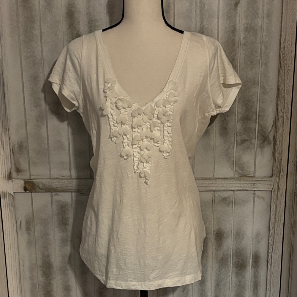 Abercrombie & Fitch White Short Sleeve Tee